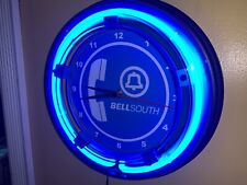 Bell South Telephone Phone Company Operator Man Cave Neon Wall Clock Sign picture