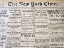 1927 JULY 16 NEW YORK TIMES - JONES AGAIN WINS BRITISH GOLF TITLE - NT 6357 picture