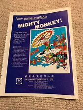 11- 8.5'' Mighty Monkey Yih Lung Enterprise’s arcade video game AD FLYER picture