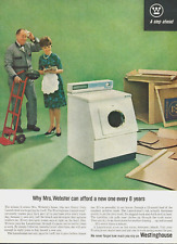 1963 Westinghouse Laundromat Washing Machine Washer Mrs Webster vintage Print AD picture