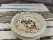antique Royal doulton vintage lady in a shoe baby plate nursery rhymes picture