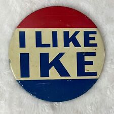 Vintage Dwight D. Eisenhower I LIKE IKE president campaign pin pinback button picture