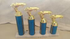 4 Pinewood Derby Cub Scouts Trophies Real Marble -Free Engraving picture