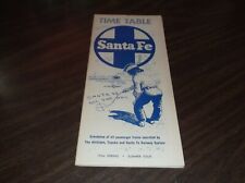 SPRING SUMMER 1964 ATSF SANTA FE SYSTEM PASSENGER TRAINS PUBLIC TIMETABLE picture