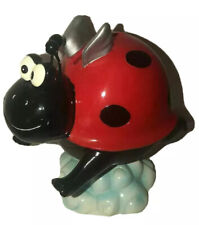 Rare Adorable Porcelain Lady Bug Musical Animated Bank / Figurine Adorable picture