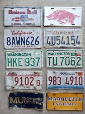 1981 & Years Up Mixed States Lot of 10 Roadkill License Plates Scratch Dent Bent picture