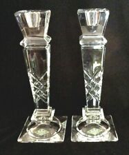 Vtg NEW Shannon Crystal Designs of Ireland Candlestick Holders lead crystal EXC picture