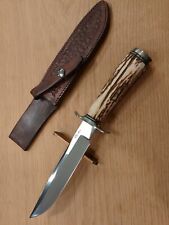 Bill Cheatham Custom Hand Made Stag Handle Fighting Knife picture
