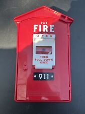 Vintage RANDIX FB-911 Fire Alarm Emergency Box Novelty Push Button Telephone Red picture