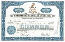Orioles Baltimore Baseball Club, Inc. - 1959-1968 dated Sports Stock Certificate picture