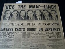 1935 JANUARY 5 PHILADELPHIA RECORD NEWSPAPER - HE'S THE MAN LINDY - NT 7252 picture