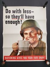 WWII 1943 Do With Less - So They'll Have Enough - Rationing Themed 28