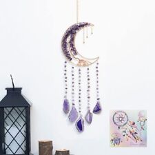 Agate Moon Dream Catchers with Crystal Purple Gemstone Dream Catchers Natural... picture