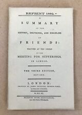 ORIGINAL Summary of the History, Doctrines & Discipline, Society of Friends 1882 picture