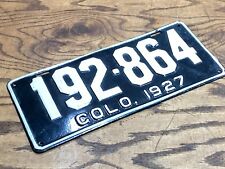 Vintage 1927 Colorado Automobile License Plate  ~ CO Colo Car Auto Tag # 192*864 picture