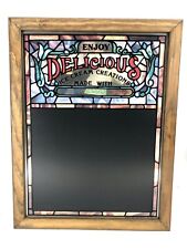 Vintage Ice Cream Parlor Sign Stained Glass Style - Built In Chalkboard picture