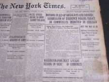 1920 JANUARY 22 NEW YORK TIMES - 38 COMMUNISTS INDICTED IN CHICAGO - NT 6746 picture