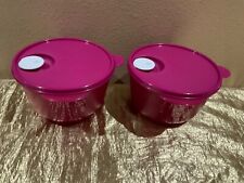 New Tupperware Set of 2 Microwave Reheatable Bowls 1.8L each In Vineyard Color picture