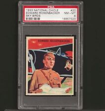 1933 National Chicle Sky Birds #20 Edward Rickenbacker Nm-Mt PSA 8 picture