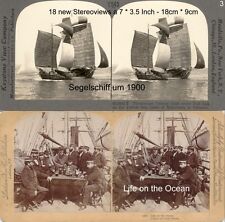 18 Stereoviews civilian ships Sailing Schiffe Frachter Boats Lot 3 picture