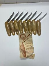 Set of 8 Vintage Epi Carve Angled Steak Knives picture