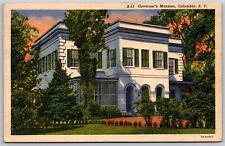 Vtg Columbia South Carolina SC Governors Mansion Home 1930s View Linen Postcard picture