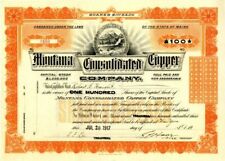 Montana Consolidated Copper Co. - Stock Certificate - Mining Stocks picture