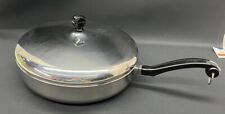Vintage Farberware Aluminum Clad Stainless Steel Frying Pan With Lid USA 10