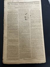 Saturday April 13 1793 The Providence Gazette & Country Journal Newspaper 230yrs picture