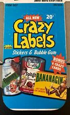 1979 Fleer Crazy Labels Empty Wax Box with Wrappers picture