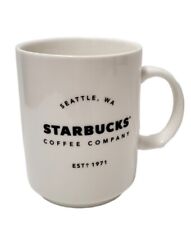 STARBUCKS Coffee Company 2018 Seattle WA Est 1971 Logo White Cup Mug 14oz  picture