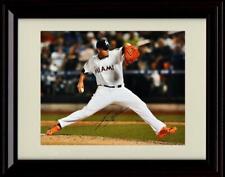 Gallery Framed Jose Fernandez - Pitch Release - Miami Marlins Autograph Replica picture