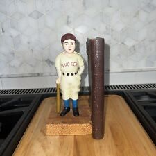 Antique Vintage Style Cast Iron Slugger Coin Bank Baseball Player picture