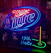 Miller Lite 19th Hole Golf Neon Light Sign 24