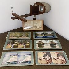 Antique Keystone Monarch Stereoscope Stereo Viewer- With 7  Viewing Cards picture