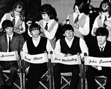 A Hard Day's Night The Beatles On Chairs Having Hair Combed 24x30 Poster picture