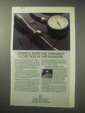 1985 Leupold Scopes Ad - Toughest Test in Industry picture