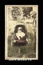 1860s CDV Photo Happy Outdoor Girl & African American? Boy, Tinted picture
