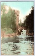 1910's RPPC HANDCOLORED GREAT FALLS NORTH TROY VERMONT VT ANTIQUE POSTCARD picture