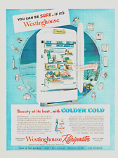1949 REFRIGERATOR kitchen appliance Westinghouse vintage PRINT AD home L8 picture