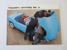 1960s Triumph Spitfire Mark 3 Sales Brochure Advertising Catalog - FRENCH TEXT picture