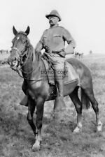 PRESIDENT THEODORE ROOSEVELT ROUGH RIDERS IN UNIFORM ON HORSE 4X6 PHOTO POSTCARD picture