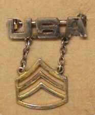 USA & Staff Sergeant Rank Sweetheart pin set (3163) picture
