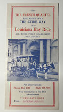 1950s NEW ORLEANS French Quarter LOUISIANA Hay Ride Travel Brochure picture