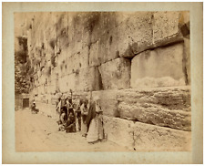 Jerusalem, The Western Wall, Photo. Vintage Bonfils print, albumin print  picture