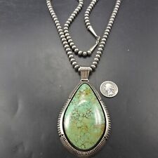 THOMAS BYRD Sterling Silver HUGE TURQUOISE Pendant w/ 31