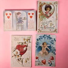 Vtg Antique Lot VALENTINE'S DAY CARD Postcards Embossed Early 1900's picture