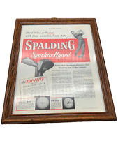 Vintage 1950s Spalding Synchro-Dyned Golf Club Print Framed Ad picture