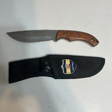 Coleman Camping Knife Fixed Blade Wood Handle Black Colorado Belt Sheath picture
