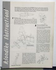 1960s Nygran Klondike Chainsaw Diagrams Features Sales Folder picture